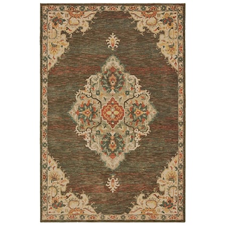 Oriental Weavers 9 ft. 10 in. x 12 ft. 10 in. Toscana Rectangular Area Rug Charcoal T9568C300390ST